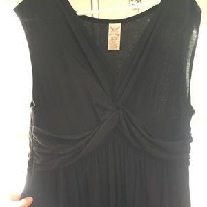 Black XL wrapped top maxi dress